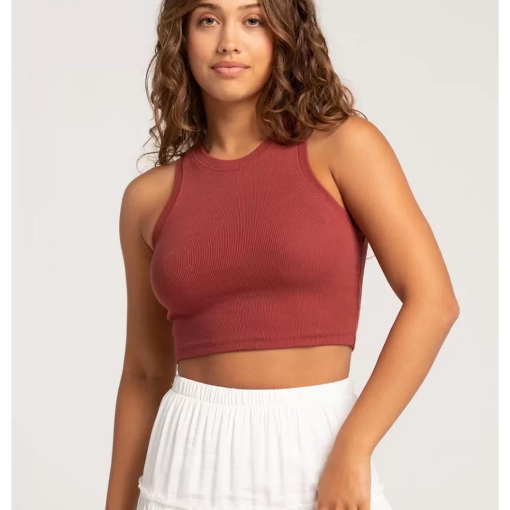 Tillys High Neck Essential Tank Top